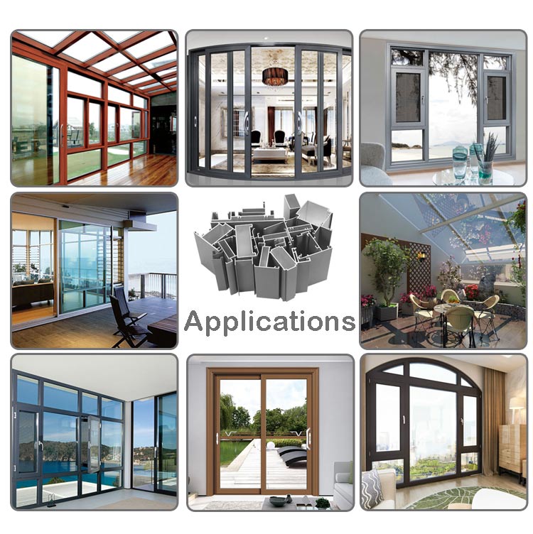 Perfiles de marco de ventana de aluminio de China