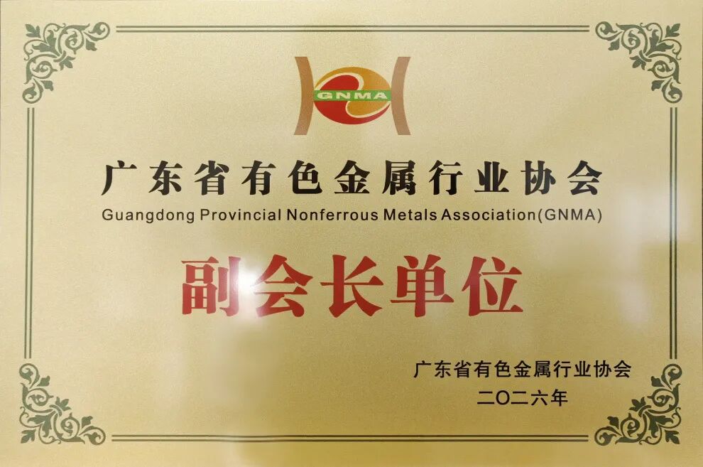Guangya Holdings Appointed as Vice-President Unit of the Guangdong Non-ferrous Metals Industry Association